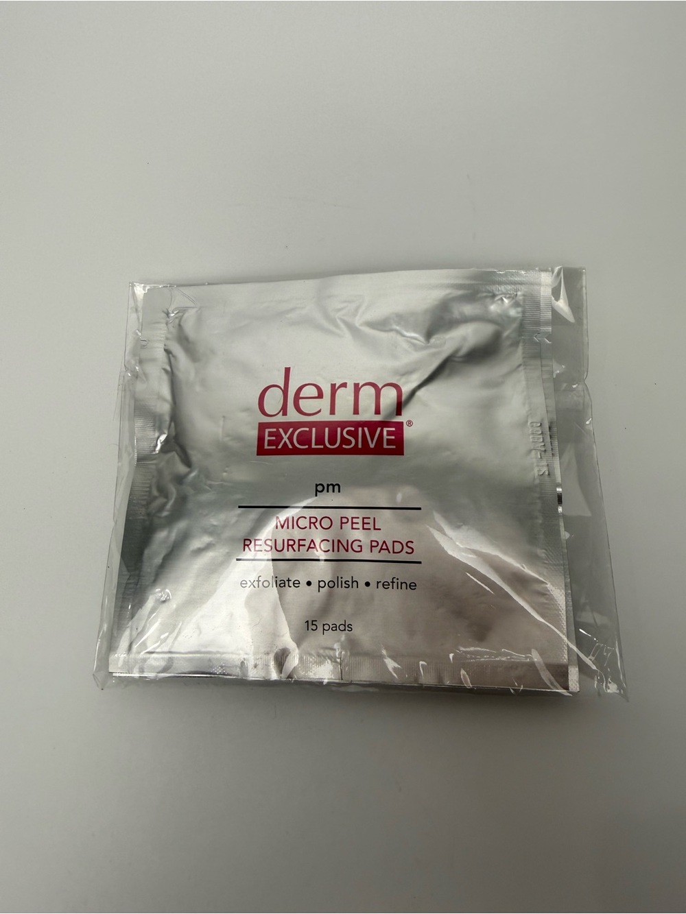 Derm Exclusive PM Micro Peel Resurfacing Pads Exfoliate Refine 3 Packs Of 15 New